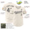 Custom Cream-Steel Gray Authentic Baseball Jersey
