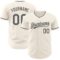 Custom Cream-Steel Gray Authentic Baseball Jersey