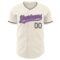 Custom Cream Medium Purple-Steel Gray Authentic Baseball Jersey