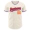 Custom Cream Purple-Orange Authentic Baseball Jersey