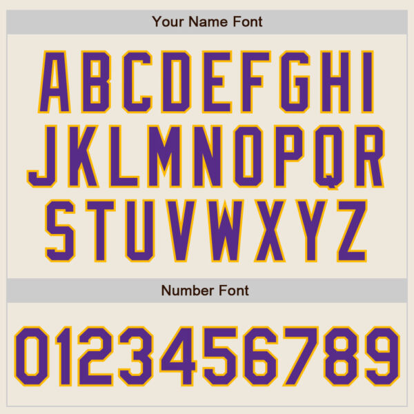 Custom Cream Purple-Gold Authentic Baseball Jersey