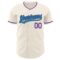 Custom Cream Teal-Purple Authentic Baseball Jersey