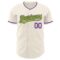 Custom Cream Neon Green-Purple Authentic Baseball Jersey
