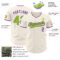 Custom Cream Neon Green-Purple Authentic Baseball Jersey