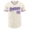 Custom Cream Gray-Purple Authentic Baseball Jersey