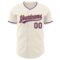 Custom Cream Purple-Old Gold Authentic Baseball Jersey