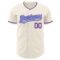 Custom Cream Light Blue-Purple Authentic Baseball Jersey