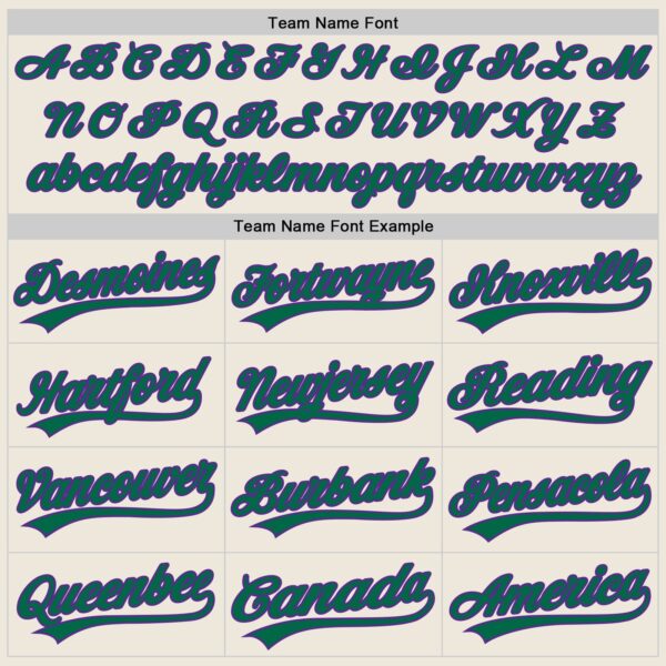 Custom Cream Kelly Green-Purple Authentic Baseball Jersey