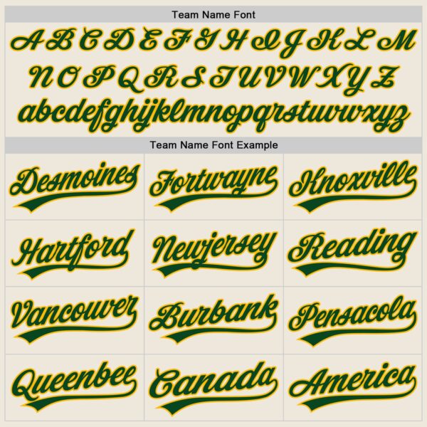 Custom Cream Green-Gold Authentic Baseball Jersey