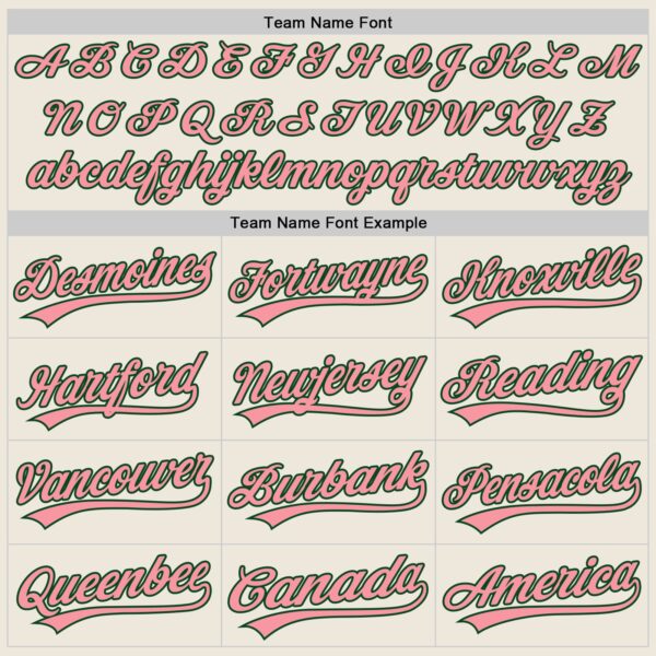 Custom Cream Medium Pink-Green Authentic Baseball Jersey