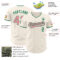 Custom Cream Medium Pink-Kelly Green Authentic Baseball Jersey