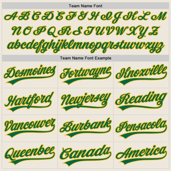 Custom Cream Kelly Green-Gold Authentic Baseball Jersey