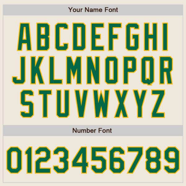 Custom Cream Kelly Green-Gold Authentic Baseball Jersey