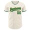 Custom Cream Kelly Green-Old Gold Authentic Baseball Jersey