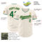 Custom Cream Kelly Green-Old Gold Authentic Baseball Jersey
