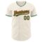 Custom Cream Kelly Green-Orange Authentic Baseball Jersey