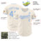 Custom Cream-Light Blue Authentic Baseball Jersey
