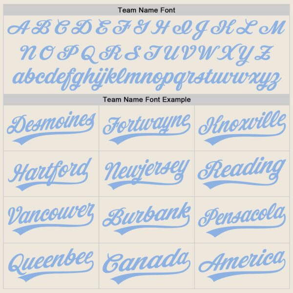 Custom Cream-Light Blue Authentic Baseball Jersey