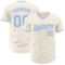 Custom Cream-Light Blue Authentic Baseball Jersey