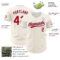 Custom Cream Red-Light Blue Authentic Baseball Jersey