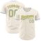 Custom Cream Light Blue-Yellow Authentic Baseball Jersey