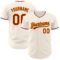 Custom Cream Crimson-Gold Authentic Baseball Jersey