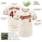 Custom Cream Crimson-Old Gold Authentic Baseball Jersey