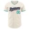 Custom Cream Crimson-Teal Authentic Baseball Jersey
