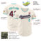 Custom Cream Crimson-Teal Authentic Baseball Jersey