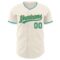 Custom Cream Teal-Old Gold Authentic Baseball Jersey