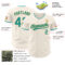 Custom Cream Teal-Old Gold Authentic Baseball Jersey