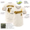 Custom Cream Brown-Gold Authentic Baseball Jersey