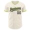 Custom Cream Purple-Neon Green Authentic Baseball Jersey