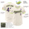 Custom Cream Purple-Neon Green Authentic Baseball Jersey