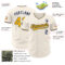 Custom Cream Gold-Navy Authentic Baseball Jersey