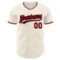 Custom Cream Navy Red-Old Gold Authentic Baseball Jersey