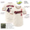 Custom Cream Navy Red-Old Gold Authentic Baseball Jersey
