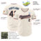 Custom Cream Black Powder Blue-Orange Authentic Baseball Jersey