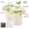 Custom Cream Yellow-Kelly Green Authentic Baseball Jersey