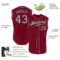 Custom Crimson Gray-Black Authentic Sleeveless Baseball Jersey