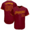 Custom Crimson Crimson-Gold Authentic Baseball Jersey
