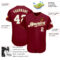 Custom Crimson White-Old Gold Authentic Baseball Jersey