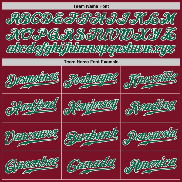 Custom Crimson Kelly Green-White Authentic Baseball Jersey