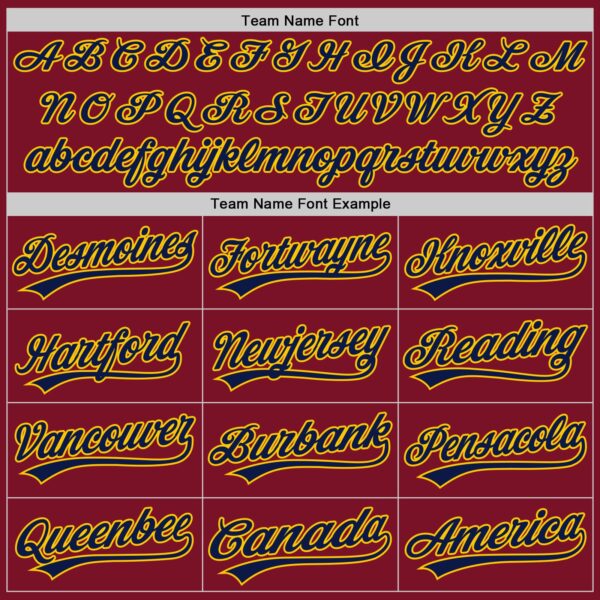 Custom Crimson Gold-Navy Authentic Baseball Jersey