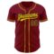 Custom Crimson Black-Gold Authentic Baseball Jersey