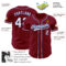 Custom Crimson White-Royal Authentic Baseball Jersey