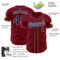 Custom Crimson Navy-White Authentic Baseball Jersey