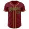 Custom Crimson Black Pinstripe Old Gold Authentic Baseball Jersey