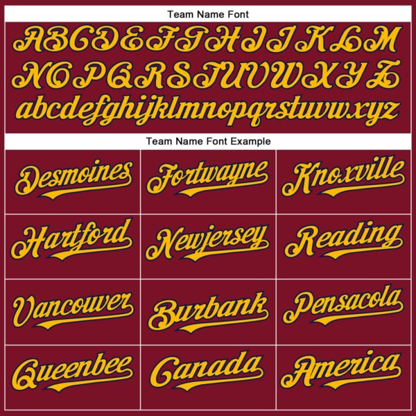 Custom Crimson Gold-Navy Authentic Baseball Jersey