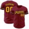 Custom Crimson Gold-Navy Authentic Baseball Jersey